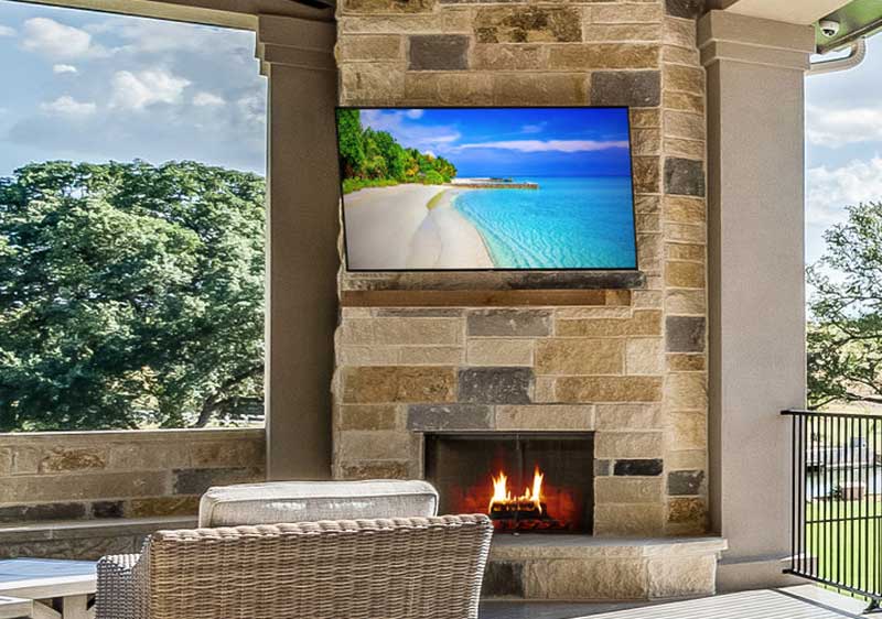 patio television installation